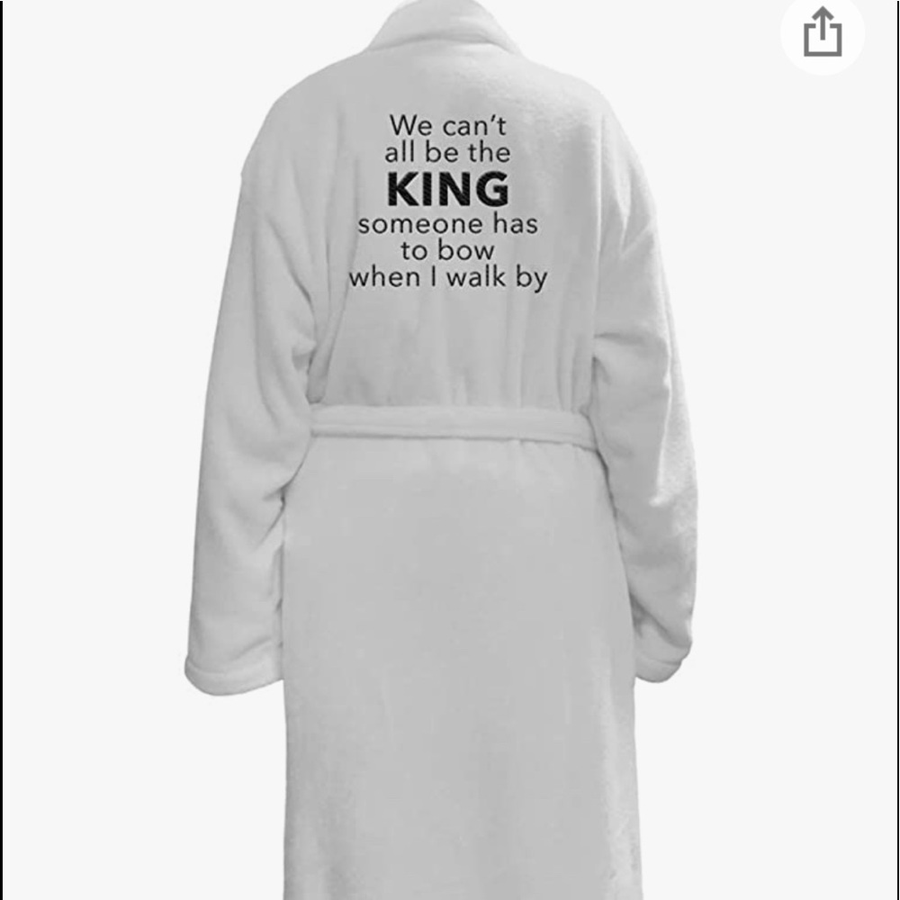 NWT Los Angeles Trading Co White Plush Robe